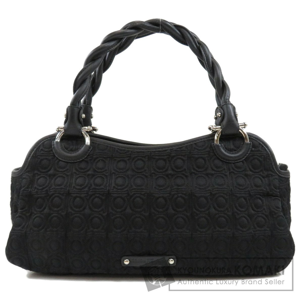 Salvatore Ferragamo Gancini Handbag Canvas